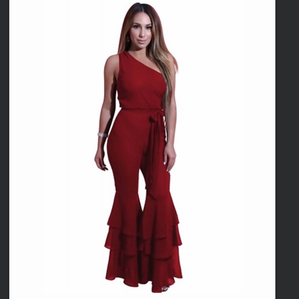 One Shoulder Jumpsuit - Picture 4 of 4